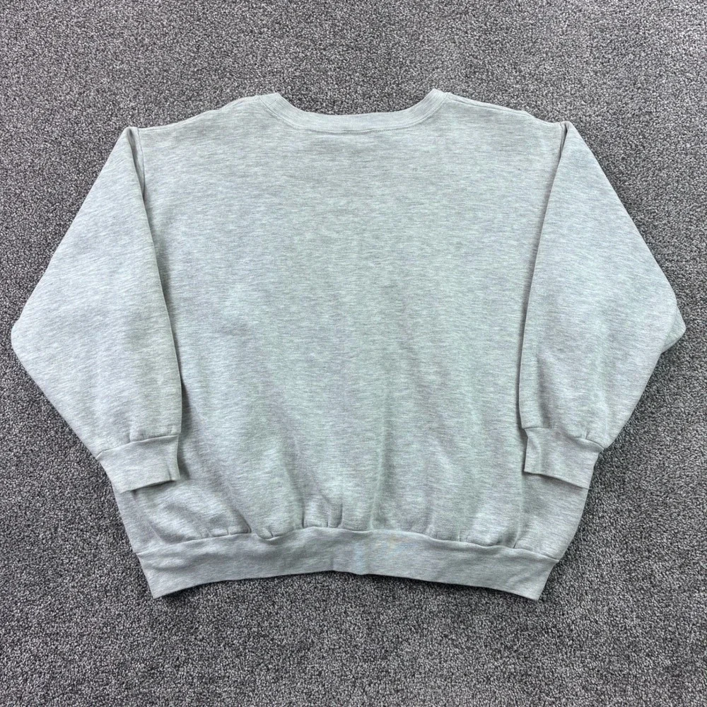 Vintage Mickey Mouse Sweatshirt Mens XL Gray Embroidered Mickey & CO Disney - Picture 4 of 5